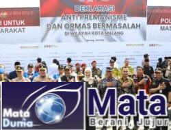 Gelar Deklarasi Anti-Premanisme dan Ormas Bermasalah Forkopimda Plus Kota Malang Sepakat Jaga Kondusifitas