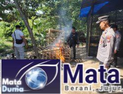 Tegas! Polisi Bongkar Arena Sabung Ayam di Srengat, Perlengkapan Langsung Disita