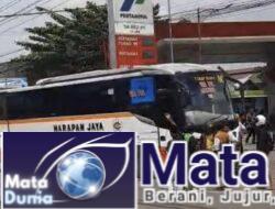 Hilang kendali,Bus Harapan Jaya Mengalami Kecelakaan Di Depan SPBU Rejoagung Tulungagung Hingga Adanya Korban Jiwa
