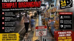 Trotoar Dikuasai Pedagang, Pemangku Perda Banyuwangi Diminta Bertindak Tegas Tanpa Kompromi