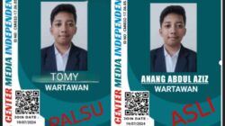 Pernyataan Tegas Redaksi CMI News Terhadap Modus Baru Pemalsuan Indentitas Pers (KTA) Atas Nama Anang Abdul Azis yang Dimanipulasi Menjadi “Tomy”