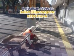 Dinas PU CKPP Gerak Cepat Tindak lanjuti Aspirasi Warga, Perbaiki Trotoar yang Berlokasi di Jalan Diponegoro