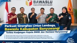 Perkuat Sinergitas Lintas Lembaga, Bawaslu Kabupaten Banyuwangi Terima Kunjungan Kepala BNNK dan Danlanal Banyuwangi