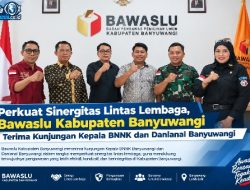 Perkuat Sinergitas Lintas Lembaga, Bawaslu Kabupaten Banyuwangi Terima Kunjungan Kepala BNNK dan Danlanal Banyuwangi