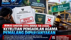 BERKAS GUGATAN CERAI DIDUGA TAK SESUAI, KETELITIAN PENGADILAN AGAMA PEMALANG DIPERTANYAKAN  MEDIA MATADUNIA.CO.ID SIAP TELUSURI FAKTA