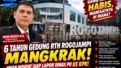 6 TAHUN GEDUNG RTH ROGOJAMPI MANGKRAK! UANG RAKYAT DIPERTANYAKAN, IRFAN HIDAYAT SIAP LAPOR DINAS PU KE KPK!